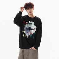 M-8XL Street Trendy Brand American Minimalist man Printed Casual Loose Hoodie 2025 Autumn/Winter New