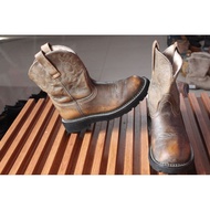 Cool cowboy shoes "Afiat" genuine leather upper sturdy outsole. size 39 insole 240