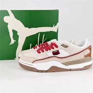 New Arrival AJ FLIGHT COURT Low-Top Joint Retro Basketball Shoes White Brown Men Women Trendy Casual