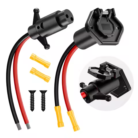 Drag Motor Plug, 12V-24V 10-Wire Drag Motor Socket, Universal Marine Trolling Motor Fit, Quick Conne