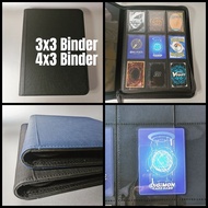 [PTYGS] PU Leather 3X3 (360 slots) 4X3 (480 slots) Zipper Card Binder Album YuGiOh YGO Pokemon Digim