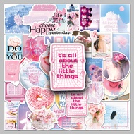 10/50 Pink Encounter Romantic Stickers Guka Tablet DIY Creative Decorative Stickers