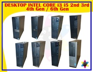 Desktop Computer Slim type (Branded) i3 i5 2nd 3rd 4th 6th Gen 4GB / 8GB RAM 120GB/128GB SSD (Used) (Preloved)