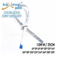 (10pcs) 25CM Length FFC/FPC Flexible Flat Cable 1.0MM 4P 5P 6P 8P 10P 12P 14P 16P 18P 20P 22P 24P 26
