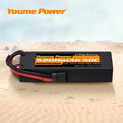 Youme 2S 3S 4S 6S Lipo Battery 7.4V 5200mah 6200mah 6500mah 4500ma Battery RC Car truck Monster with