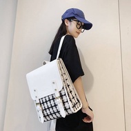 Joy กระเป๋านักเรียนหนัง PU คุณภาพสูงสำหรับผู้หญิงผิวสัมผัสเป็นกระเป๋าเป้สะพายหลังสไตล์อังกฤษสุดนักศึ