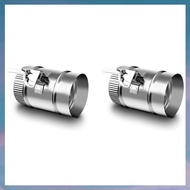 (NUQR) 2pcs 4Inch HVAC Duct Manual Volume Damper with Sleeve Galvanized Adjustable Air Flow Duct HVA