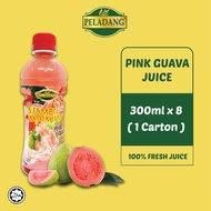 PELADANG Pink Guava Fresh Juice 300ml x 8 (1 Carton) / Jus Buah Jambu Batu Merah