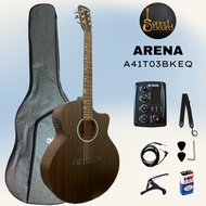 ARENA A41T03EQ Acoustic Electric Guitar with Full Setup