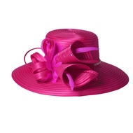 FS Black Rose Fedora Hat Summer Big Brim Sun Hats Fascinators For Women Elegant church Wedding Party