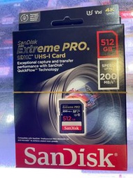SanDisk Extreme PRO 512gb SDXC UHS-I 記憶卡