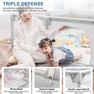 Playpen For Baby Big Baby Playpen Folding Playpen Fence For Baby With Balls Stainless Steel Frame In