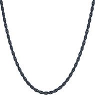 2mm Rope Chain for Men & Women Diamond Cut Necklaces for Women & Men Necklace 14 to 36 Inch Black | 