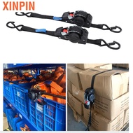 xinpin Fabater Retractable Ratchet Straps  (2-Pack) 1.5in x 8.2ft Self Tie Down 1760lb Break Strengt