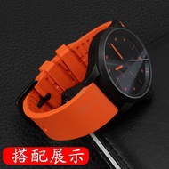 สายนาฬิกา Viton สำหรับผู้ชาย Casio Rolex Huawei GT Tissot Seiko 20 22mm สายซิลิโคน