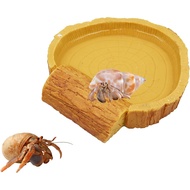 Hermit Crab Pool, Resin Reptile Water Bowl & Bathing Dish, Aquarium Tank Cage Habitat Accessories fo