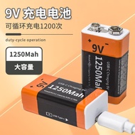 9v Rechargeable Lithium Battery usb Rechargeable Multimeter Guitar Microphone Security Inspection In