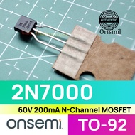 2N7000 60V 200mA N-Channel MOSFET 2N 7000 TO-92 onsemi ORIGINAL