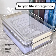 YIJIA#试卷 Storage Storage Box Tidy-up Large-capacity Transparent Plastic Document File Storage Box#YI