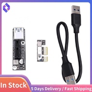 PCI-E 1X to 1X Riser Extender USB 3.0 Cable Working for  Motherboard PCI-E 3.0 X1 Slot for BTC Miner