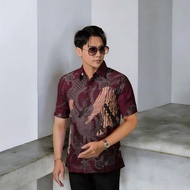 KEMEJA Men's batik shirt, short sleeve, casual, fashionable, regular BC007