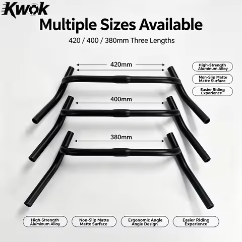 KKwok Gravel Bike Flared Handlebar Aluminum Alloy Touring Bicycle Bent Bar 31.8mmCycling Accessories