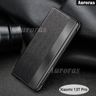 For Xiaomi 13T Pro Case Smart Transparent View Flip Leather holder Cover Full Protect for Xiaomi13T Pro Back Cover