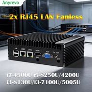 Industrial Fanless Mini PC Core i3-5005U  Soft Router pfSense Firewall 2x LAN 2*COM Industrial OPNse