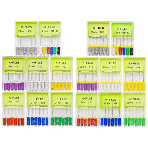 Dental Tools Root Cannal Endo K File Dental Files Endo Stainless Steel Endodontic Instruments Dentis