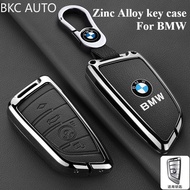 Metal and Leather Patches Key Shell for BMW X1 X3 X4 X5 F15 X6 F16 G30 7 Series G11 F48 F39 525 F30 