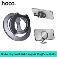 HOCO GH9 แหวนแม่เหล็กสองด้านที่ถือโทรศัพท์มือถือนิ้วมือถือแหวนแม่เหล็กสองด้านที่แข็งแกร่ง 360 ° ยืนห