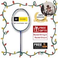[Ready Stock] MAXX M13 Aventador 460 Badminton Racket + [FREE] String &amp; Nano Tribal Tattoo Grip | 100% Genuine Product
