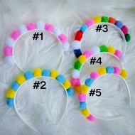 POMPOM HEADSET CHILDREN'S HEADSET ADULT HEADSET UNIQUE CUTE HEADSET POMPOM HEADSET KOREAN HEADSET TU