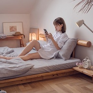 Loft Log Tatami Low Bed Solid Wood Bed Owner Horizontal Japanese Simple Platform Furniture All Cypre