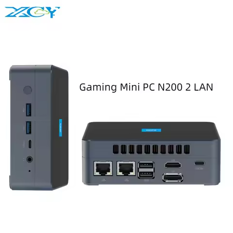 Intel N200 Mini PC DDR5 4800MHz M.2 NVMe SSD Win11/Linux WiFi6 BT5.2 4K/8K 60Hz HDMI/DP Type-C 2.5G 