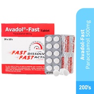 AVADOL Fast 500mg 200's - One Box VIDA Pharmacy
