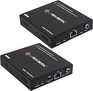 J-Tech Digital 4K USB KVM HDMI Extender Over Cat6/6a/7 Ethernet up to 328 FT (1080P), Supports HDMI