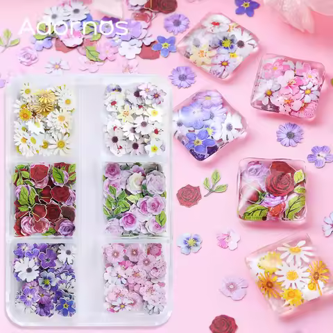 1 Box Wood Pulp Flowers Chips Epoxy Resin Filling Rose Iris Vetiver Flower Valentines Spring Gifts M