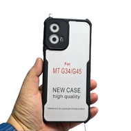 Motorola Moto G45 Transparent Bumper Shockproof Hard Case Armor G06/ G86 Power/ Moto Edge 60/ Fusion