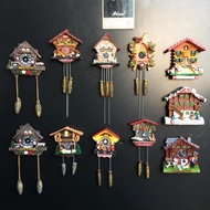 Refrigerator Magnet Germany Austria Swiss Tourist Souvenirs Crafts Gifts Cuckoo Clock Painted Stickers