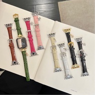 Stylish Crocodile Embossed Leather Band For iWatch Series 11