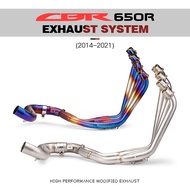 High Quality Motorcycle Exhaust System modified front link pipe for CB650F,CB650R,CBR650R,CBR650F 20