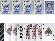 TX GIRL 5pcs/set Texas Hold'em Playing Cards Frosted Anti-slip Plastic Waterproof Poker Big Word Blu