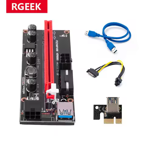 Newest VER009 USB 3.0 PCI-E Riser VER 009S Express 1X 4x 8x 16x Extender Riser cabo Adapter Card SAT