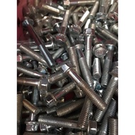 [1 PCS] FB BOLT THREAD 10 KEY 8 LENGTH 3 CM LOSPACK BOLT FB M6X30MM BOLT 10 FLANGE BOLT SIZE 3 CM