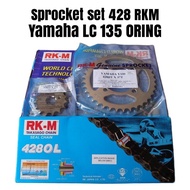 RKM Sprocket set spoket Yamaha LC 135 LC135 ORING ORIGINAL HIGH QUALITY