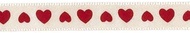 cotta 78729 Ribbon, Heart, Cream Fabric, 0.4 in x 16.4 ft (9 mm x 5 m), Cream, 0.3 in x 16.4 ft (