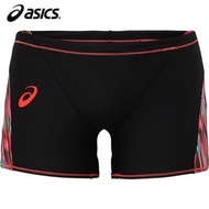 【💥日本直送】Asics 男士泳褲 平腳四角 短泳褲 訓練用 多碼 日本直送 黑紅色