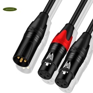 XLR to XLR Y-Splitter Cable Balanced XLR Female to Dual XLR Male Audio Microphone Adapter 2 XLR to X