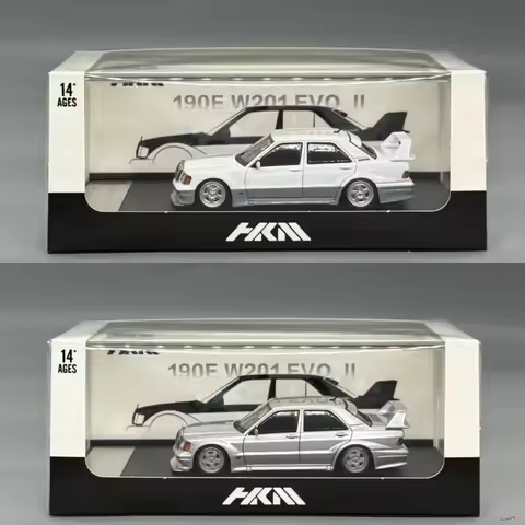 HKM 1:64 190E W201 2.5-16 EVO II alloy car model ornament collection